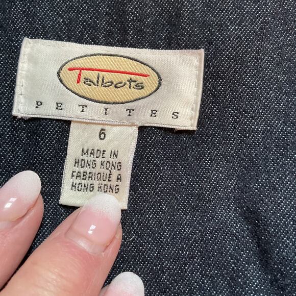 Talbots Denim Maxi Button Front 2 Pockets Dress P6 - Picture 4 of 6